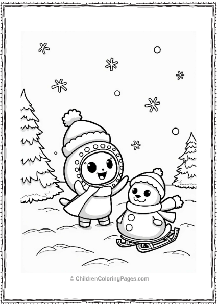 Tamagotchi In A Winter Wonderland Free PDF Printable