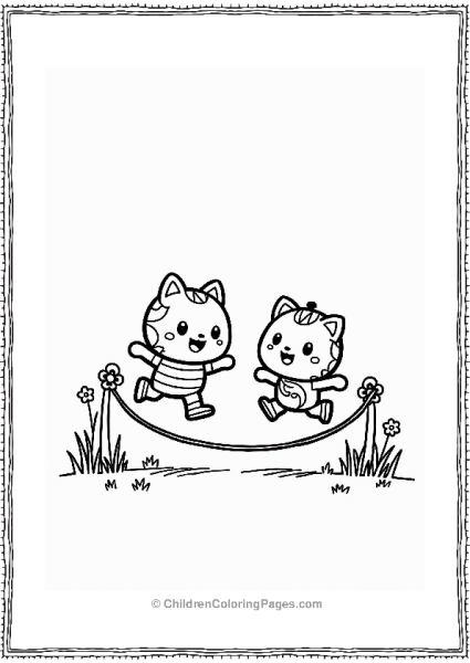 Tamagotchi Jumping Rope With A Friend Free PDF Printable