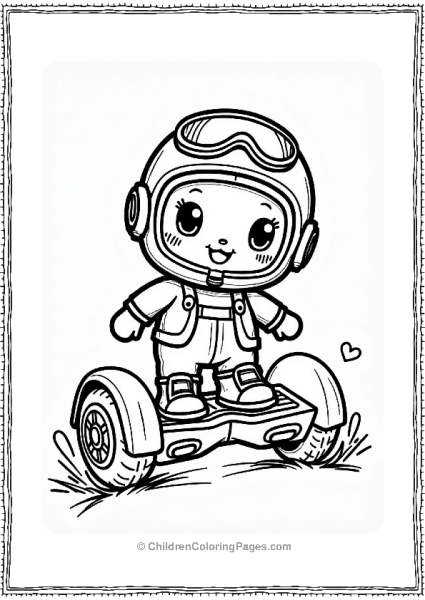 Tamagotchi On A Hoverboard Free PDF Printable