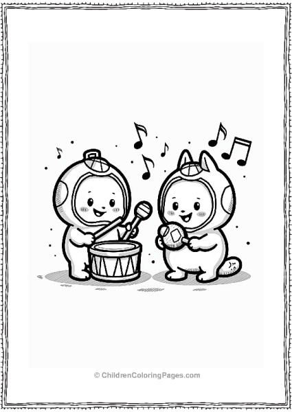 Tamagotchi Playing Music Free PDF Printable
