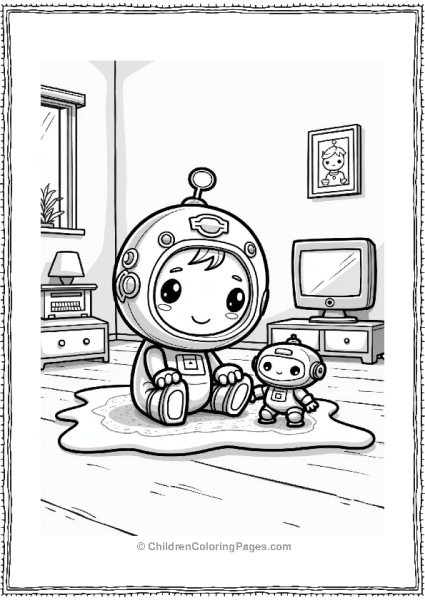 Tamagotchi Playing With Robot Pet Free PDF Printable