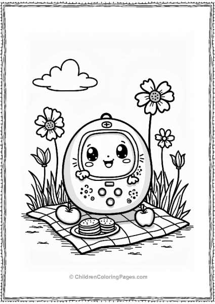 Tamagotchi Spring Picnic Free PDF Printable