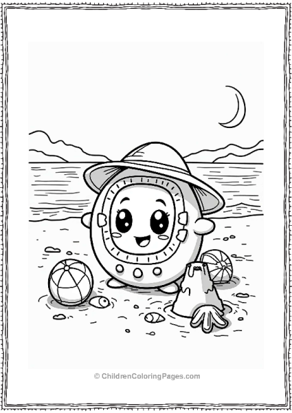 Tamagotchi Summer Beach Day Free PDF Printable