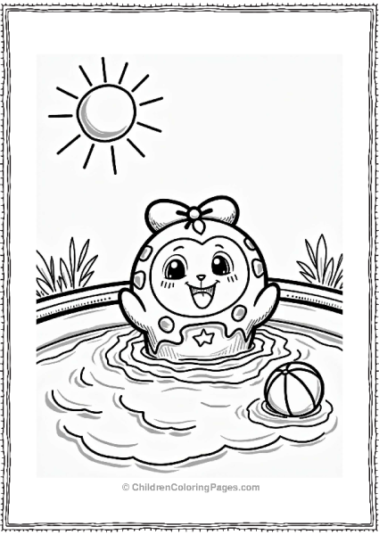 Tamagotchi Swimming In The Sun Free PDF Printable