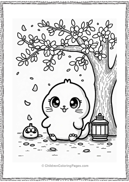 Tamagotchi Under Cherry Blossoms Free PDF Printable