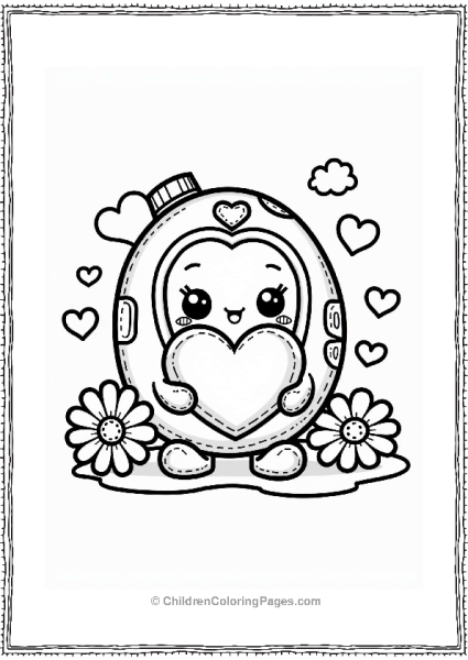 Tamagotchi Valentines Day Love Free PDF Printable