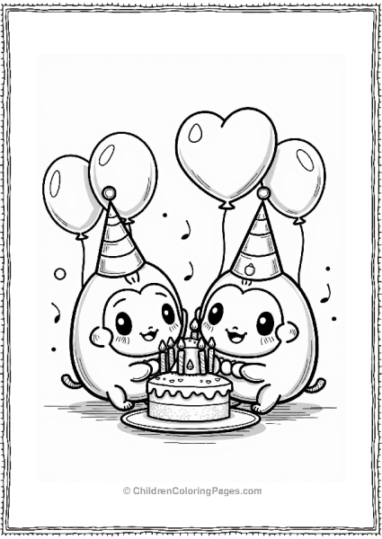 Tamagotchis At A Birthday Party Free PDF Printable