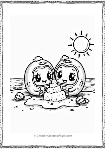 Tamagotchis Building A Sandcastle Free PDF Printable