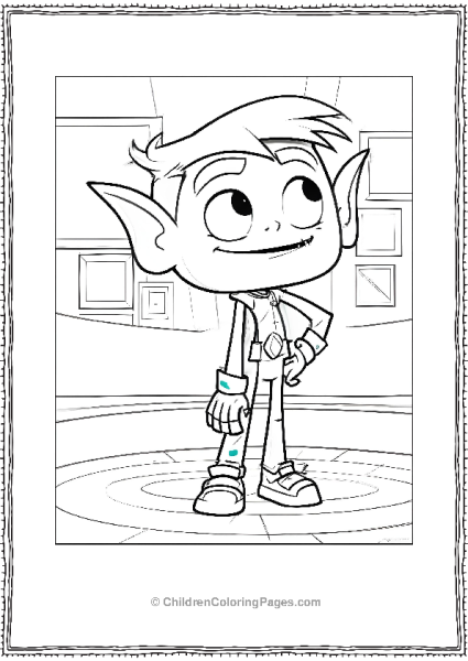Teen Titans Go Beast Looking Shy Free PDF Printable