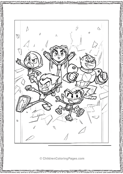 Teen Titans Go Break Through A Window Free PDF Printable