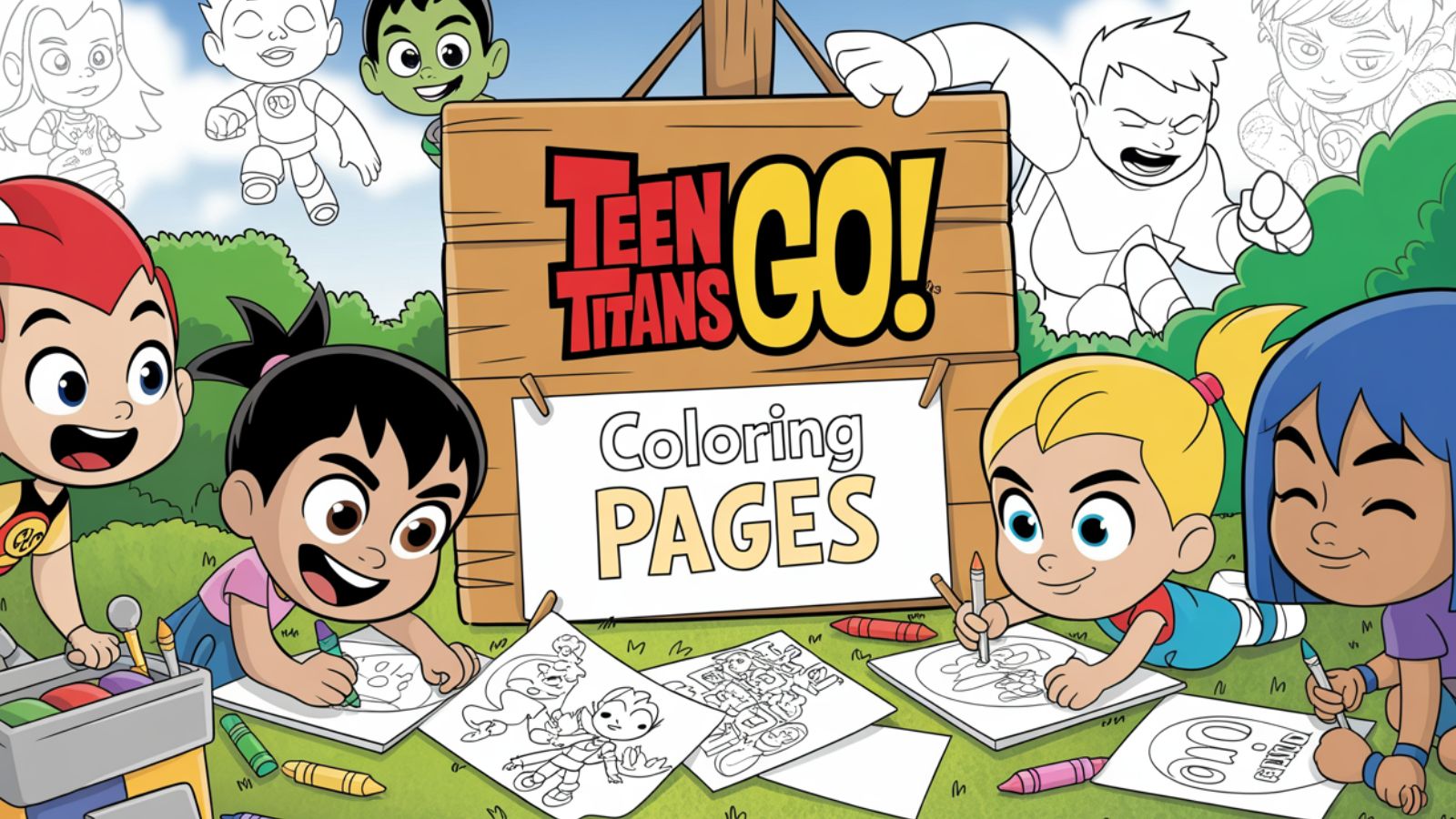 Teen Titans Go Coloring Pages – Free PDF Printables 🦸‍♂️🦸‍♀️📺🍕