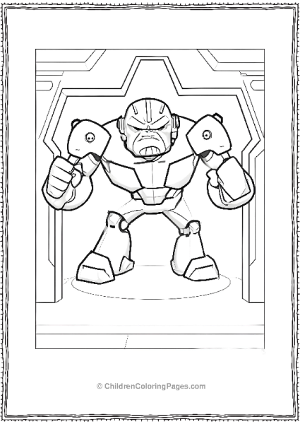 Teen Titans Go Cyborg In Anger Free PDF Printable