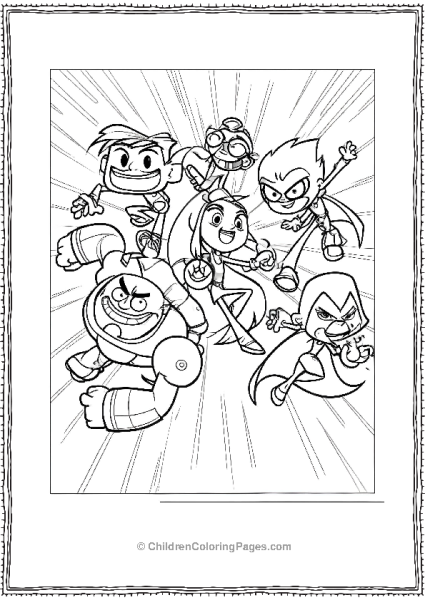 Teen Titans Go Fight Mode Free PDF Printable