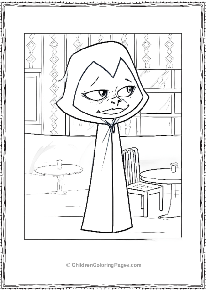 Teen Titans Go Raven Hiding In A Cloak Free PDF Printable