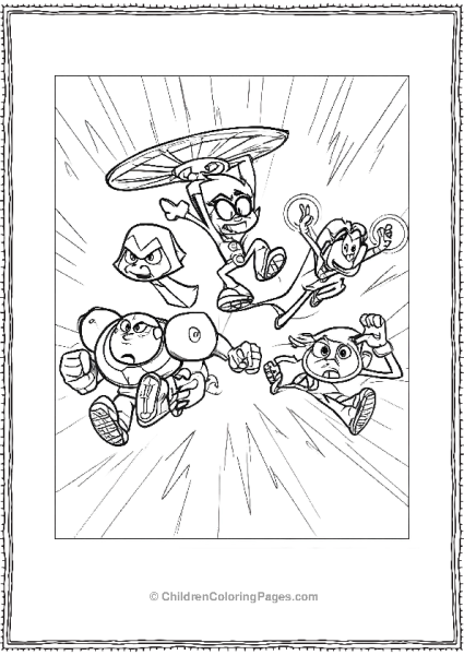 Teen Titans Go Ready To Attach Free PDF Printable