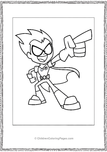 Teen Titans Go Robin Posing Free PDF Printable