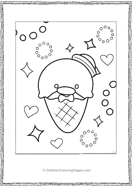 Tuxedo Sam Ice Cream Cone Free PDF Printable