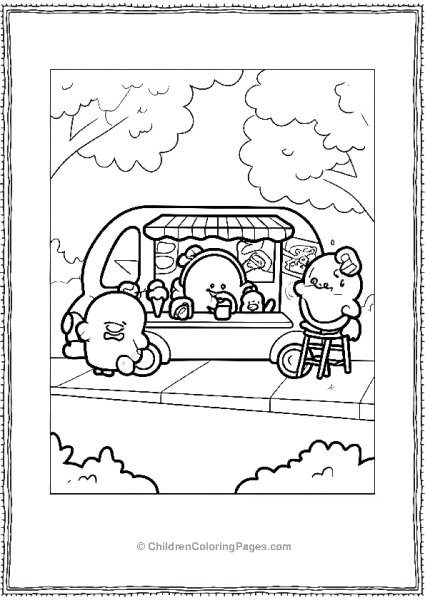 Tuxedo Sam Ice Cream Truck With Friends Free PDF Printable