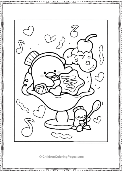 Tuxedo Sam In Cup Of Ice Cream Free PDF Printable
