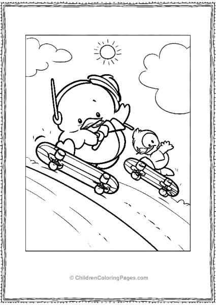 Tuxedo Sam On A Skateboard Free PDF Printable