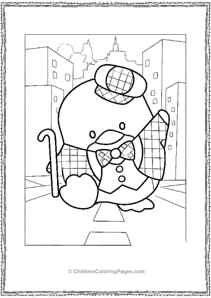 Tuxedo Sam With Hat And Bowtie Free PDF Printable