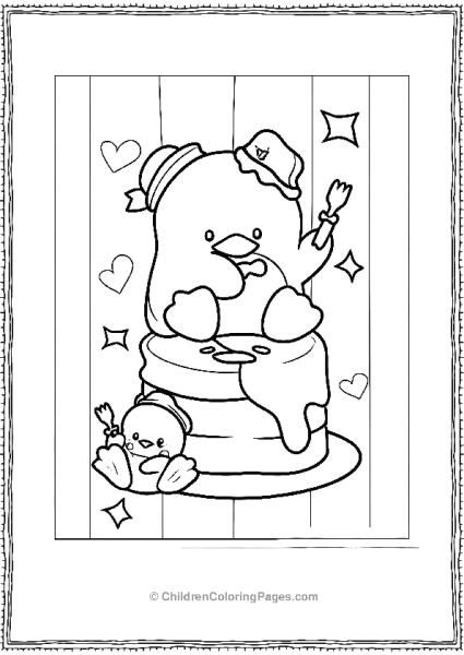 Tuxedo Sam With Hat Sitting Free PDF Printable