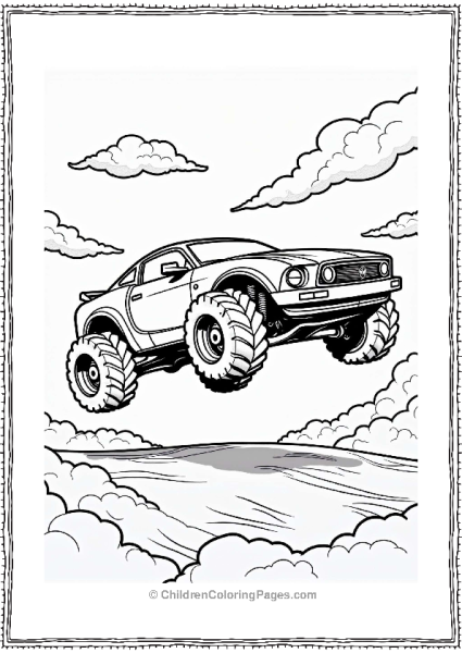 Twisting Rocket League Car In The Sky Free PDF Printable
