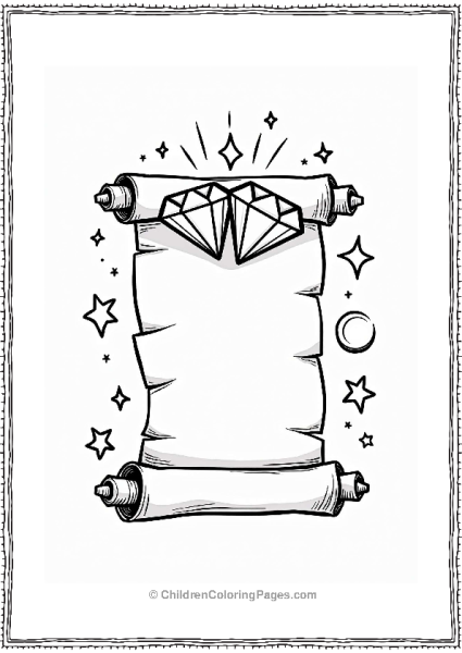 Two Diamonds On A Magic Scroll Free PDF Printable
