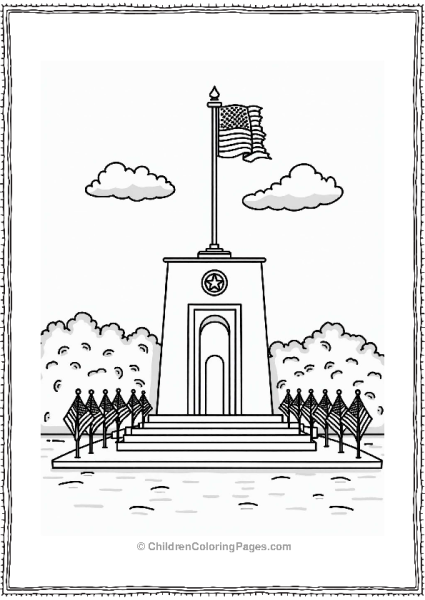 USS Arizona Memorial On 4th Of July Free PDF Printable