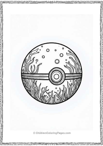 Underwater Pokeball Design Free PDF Printable