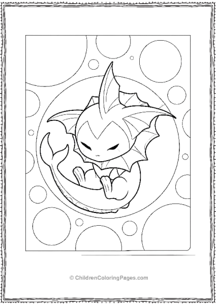 Vaporeon Pokémon In A Circle Free PDF Printable