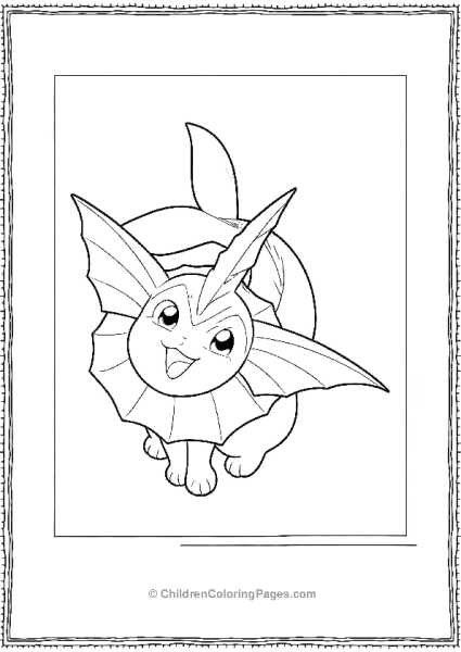 Vaporeon Pokémon Smiling Free PDF Printable