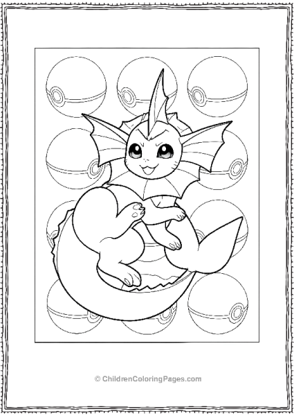 Vaporeon Pokémon With Big Eyes Free PDF Printable