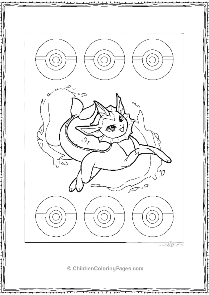 Vaporeon Pokémon Free PDF Printable