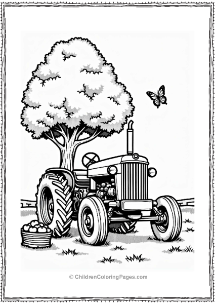 Vintage John Deere Tractor Under A Tree Free PDF Printable