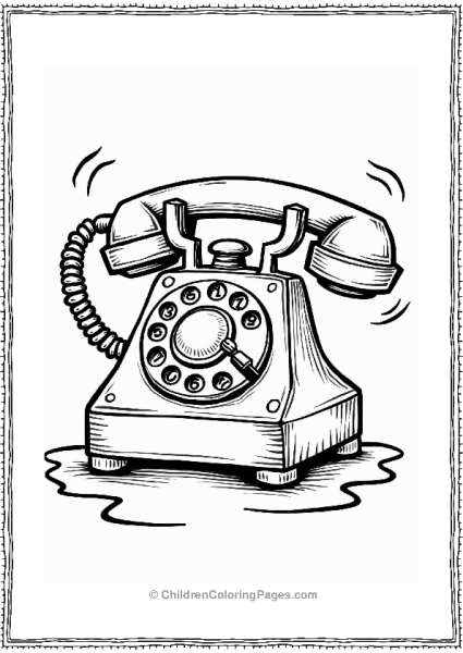 Vintage Telephone With Creative Patterns Free PDF Printable