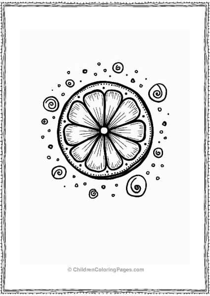Whimsical Orange Slice Free PDF Printable