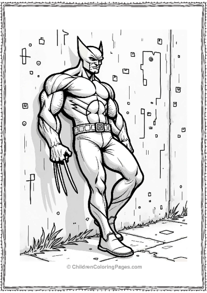 Wolverine By A Graffiti Wall Free PDF Printable