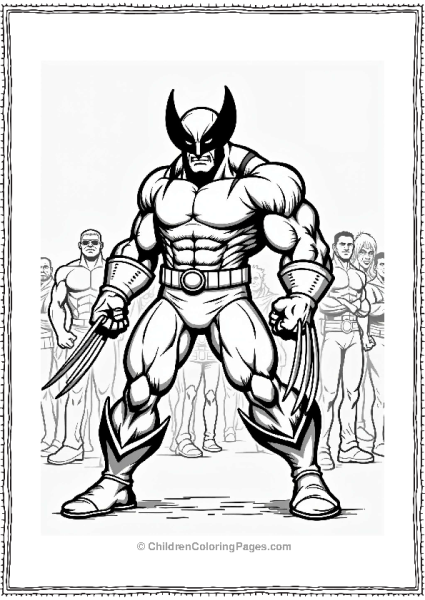 Wolverine Defending Civilians Against Villain Free PDF Printable