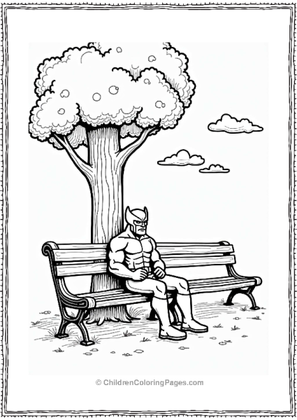 Wolverine In A City Park Free PDF Printable