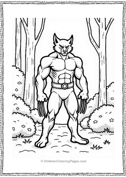 Wolverine In A Forest Clearing Free PDF Printable
