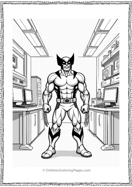 Wolverine In A Tech Lab Free PDF Printable