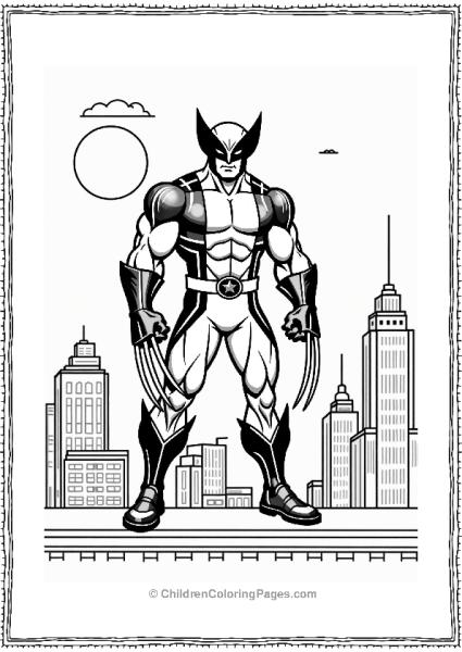 Wolverine On A Rooftop Free PDF Printable
