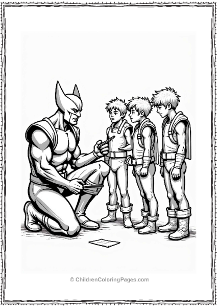 Wolverine Teaching Young Heroes Free PDF Printable