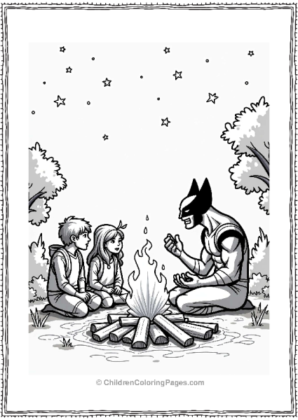 Wolverine Telling Campfire Stories Free PDF Printable