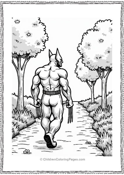 Wolverine Walking On A Peaceful Path Free PDF Printable
