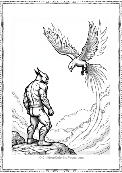 Wolverine Watching A Phoenix Free PDF Printable