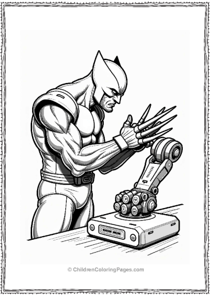 Wolverine With Robotic Arm Free PDF Printable