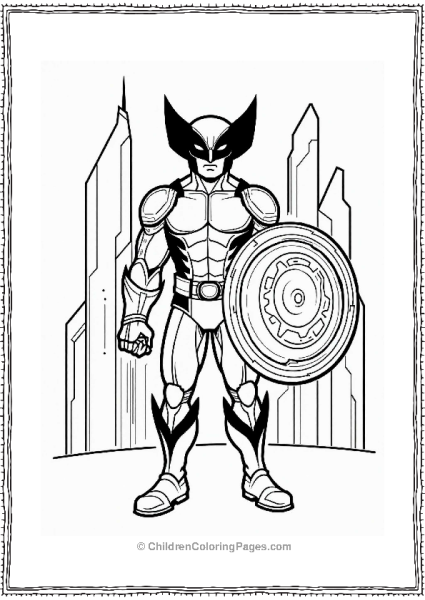 Wolverine With Tech Shield Free PDF Printable