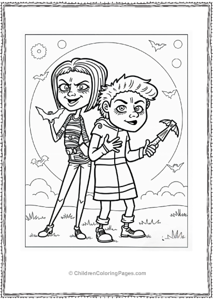 Wybie And Coraline Spooky Smiles Free PDF Printable